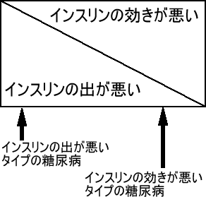 糖尿病の原因の図