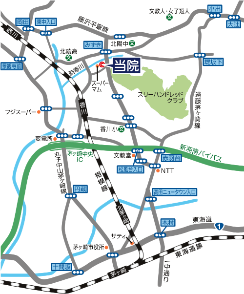 やまもと内科クリニック広域地図