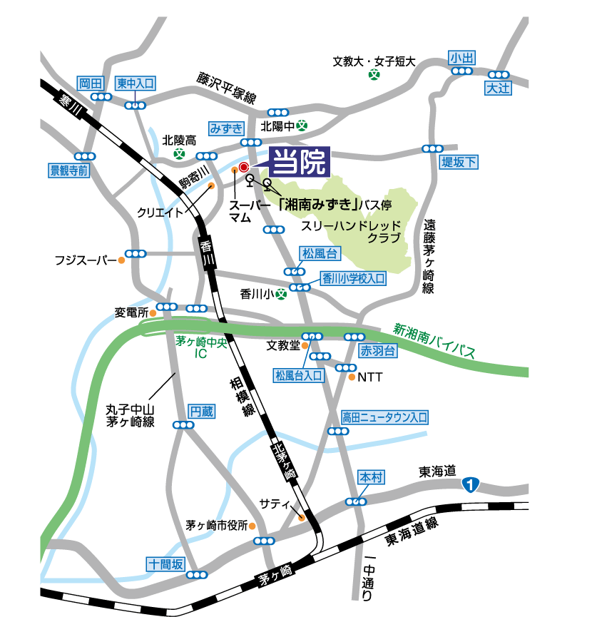 やまもと内科クリニック広域地図